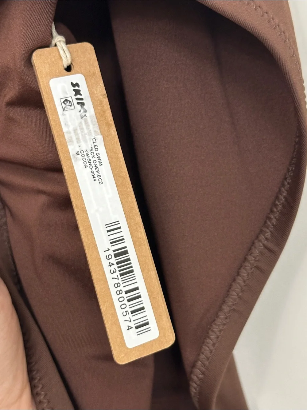 NWT SKIMS Scoop Neck One Piece Swimsuit in Cocoa - Medium